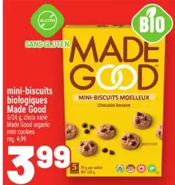Metro MINI-BISCUITS BIOLOGIQUES MADE GOOD | MADE GOOD ORGANIC MINI COOKIES offer