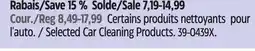 Canadian Tire Selected Car Cleaning Products offer
