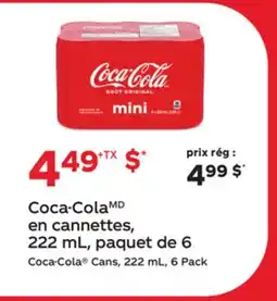 Metro COCA-COLA EN CANNETTES, 222 ML, PAQUET DE 6 offer