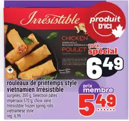 Metro ROULEAUX DE PRINTEMPS STYLE | IRRÉSISTIBLE FROZEN SPRING ROLLS offer