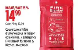 Canadian Tire Emergency Fire Blanket for Home & Kitchen offer