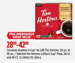Canadian Tire Selected Tim Hortons Coffee K-Cup Pods, 30-Ct offer