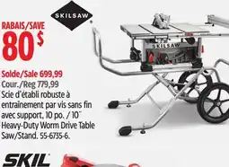 Canadian Tire 10˝ Heavy-Duty Worm Drive Table Saw/Stand offer