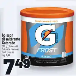 Metro BOISSON DÉSALTÉRANTE GATORADE | GATORADE FLAVOURED DRINK CRYSTALS offer