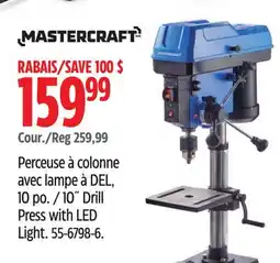 Canadian Tire MASTERCRAFT 10˝ Drill Press with LED Light offer