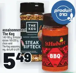 Metro ASSAISONNEMENT THE KEG, 140-180 G, ST-HUBERT ÉPICES 165-205 G | THE KEG SEASONING offer