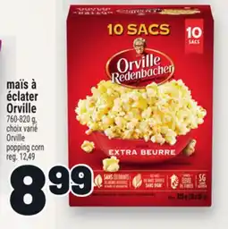 Metro MAÏS À ÉCLATER ORVILLE | ORVILLE POPPING CORN offer