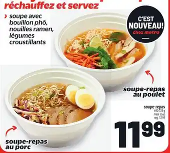 Metro SOUPE-REPAS | MEAL SOUP offer