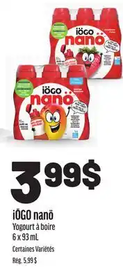 Metro IÖGO NANÖ YOGOURT À BOIRE offer