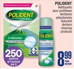 Jean Coutu POLIDENT Selected denture cleaning products offer
