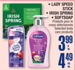 Jean Coutu • LADY SPEED STICK • IRISH SPRING • SOFTSOAP offer