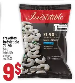 Marché Adonis CREVETTES IRRÉSISTIBLE 71-90 | IRRÉSISTIBLE SHRIMPS offer