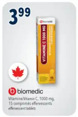 Familiprix Biomedic orange flavoured vitamin C 1000mg tablets offer