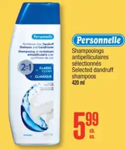 Jean Coutu Personnelle Selected dandruff shampoos offer