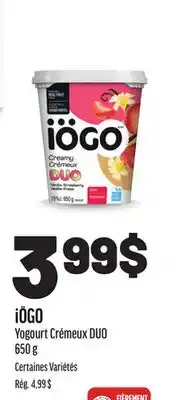 Metro IÖGO YOGOURT CRÉMEUX DUO offer