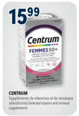 Familiprix CENTRUM Selected vitamin and mineral supplements offer