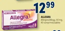 Familiprix Allegra 12h Hives Relief Tablets for Allergic Skin Reactions 40un offer