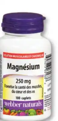 Familiprix Webber Naturals Muscle & Heart Support Magnesium caplets 100un offer