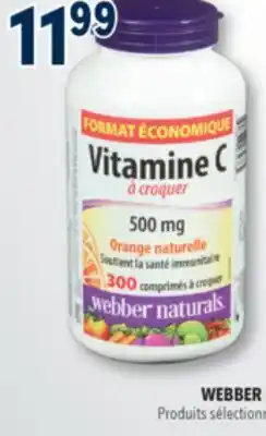 Familiprix Webber Naturals Immune Support Vitamin C Natural Orange chewable tablets 300un offer