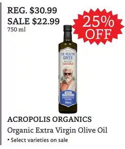 The Big Carrot ACROPOLIS ORGANICS Organic Extra Virgin Olive Oil offer