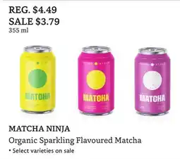 The Big Carrot MATCHA NINJA Organic Sparkling Flavoured Matcha offer