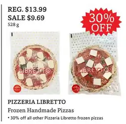 The Big Carrot PIZZERIA LIBRETTO Frozen Handmade Pizzas offer