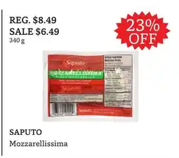 The Big Carrot SAPUTO Mozzarella offer