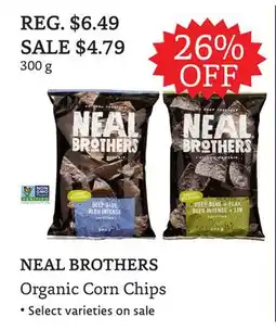 The Big Carrot NEAL BROTHERS Organic Corn Chips offer