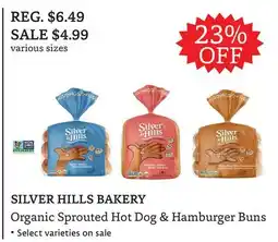 The Big Carrot SILVER HILLS BAKERY Organic Sprouted Hot Dog & Hamburger Buns offer