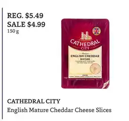 The Big Carrot CATHEDRAL CITY English Mature Cheddar Cheese Slices offer