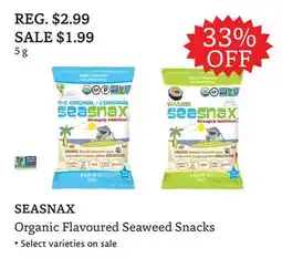 The Big Carrot SEASNAX Organic Flavoured Seaweed Snacks offer