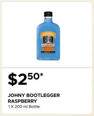 The Beer Store JOHNY BOOTLEGGER RASPBERRY offer