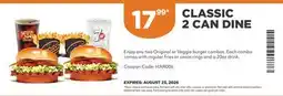 Harvey’s CLASSIC 2 CAN DINE offer