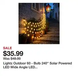 Wayfair Lightz Outdoor 60 - Bulb 240'' Solar Powered LED Wide Angle LED String Light offer