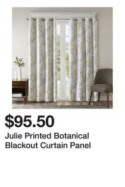 Wayfair Julie Printed Botanical Blackout Curtain Panel offer
