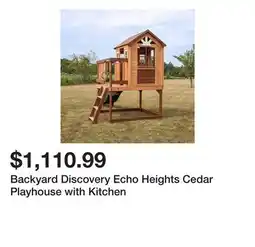 Wayfair Backyard Discovery Echo Heights Cedar Playhouse with Kitchen offer