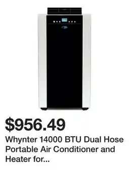 Wayfair Whynter 14000 BTU Dual Hose Portable Air Conditioner and Heater for 500 sq. ft. ARC-14SH offer