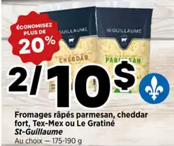 Val-Mont Fromages râpés parmesan, cheddar fort, Tex-Mex ou Le Gratiné St-Guillaume offer