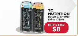 Healthy Planet TC NUTRITION Batch 27 Energy Drink offer