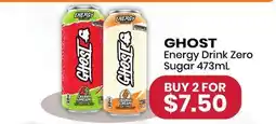Healthy Planet GHOST Energy Drink Zero Sugar offer