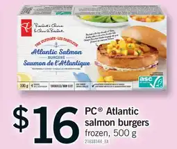 Fortinos PC ATLANTIC SALMON BURGERS offer