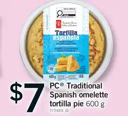 Fortinos PC TRADITIONAL SPANISH OMELETTE TORTILLA PIE offer