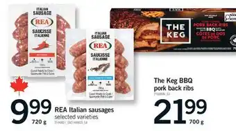 Fortinos REA ITALIAN SAUSAGES offer