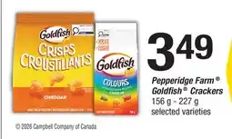 Fortinos PEPPERIDGE FARM GOLDFISH CRACKERS, 156 g - 227 g offer