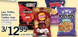 Fortinos LAYS, RUFFLES, DORITOS OR TOSTITOS CHIPS offer