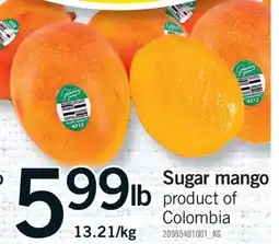 Fortinos Sugar mango offer