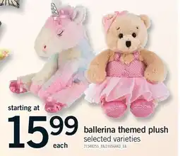 Fortinos BALLERINA THEMED PLUSH offer