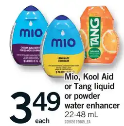 Fortinos MIO, KOOL AID OR TANG LIQUID OR POWDER WATER ENHANCER offer