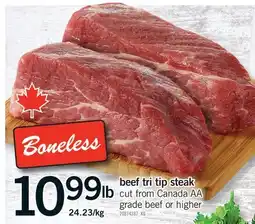 Fortinos BEEF TRI TIP STEAK offer