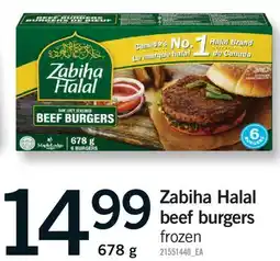 Fortinos ZABIHA HALAL BEEF BURGERS offer